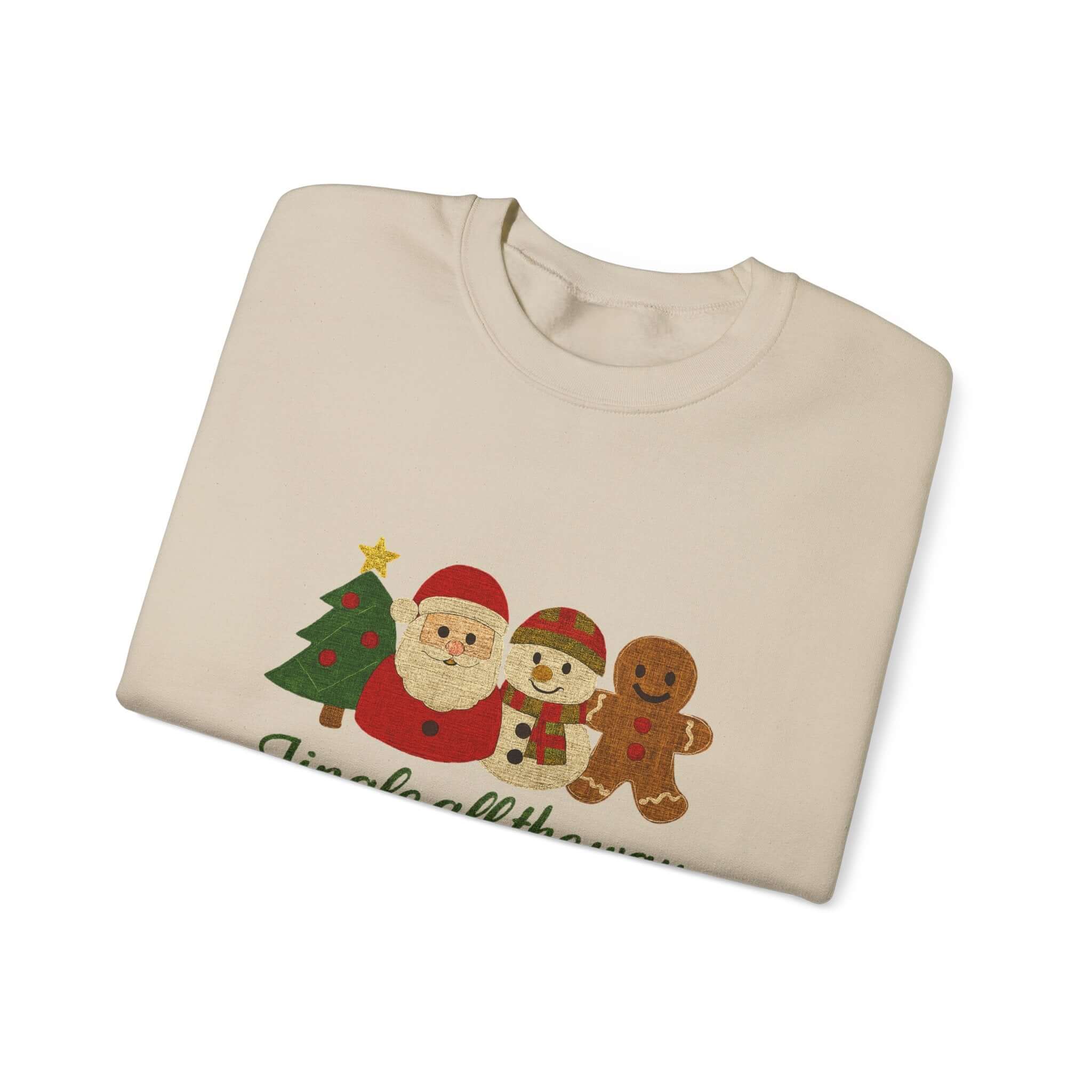 Christmas Jingle All the Way Sweatshirt, Gingerbread Sweatshirt by PopCultureByDesign36