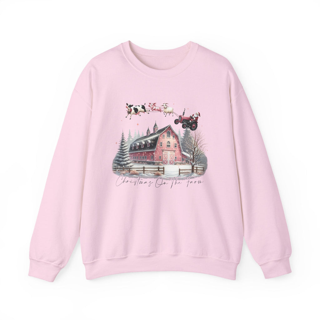 Christmas on the Farm Sweatshirt,Santa Tractor Farmhouse Tee by PopCultureByDesign36