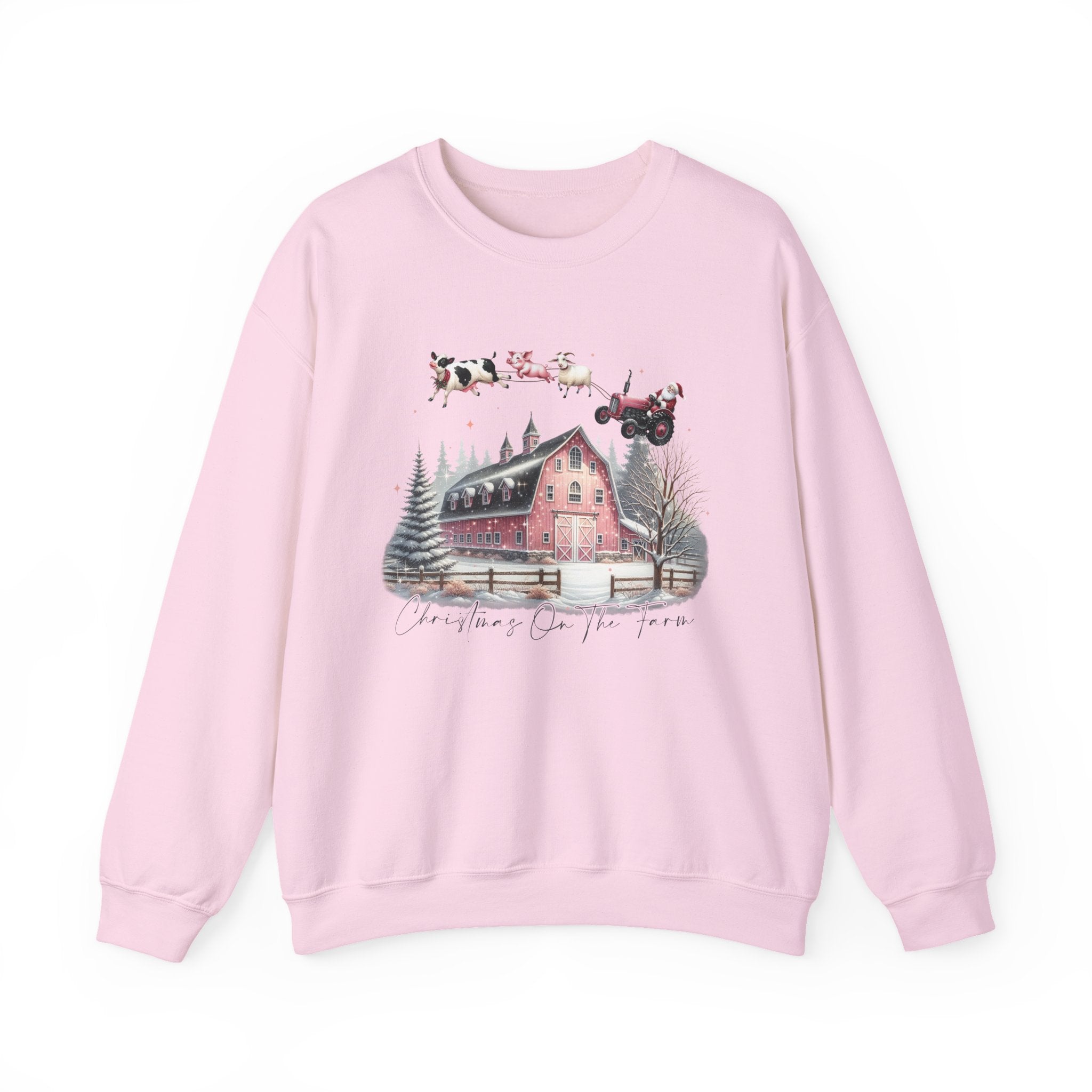 Christmas on the Farm Sweatshirt,Santa Tractor Farmhouse Tee by PopCultureByDesign36