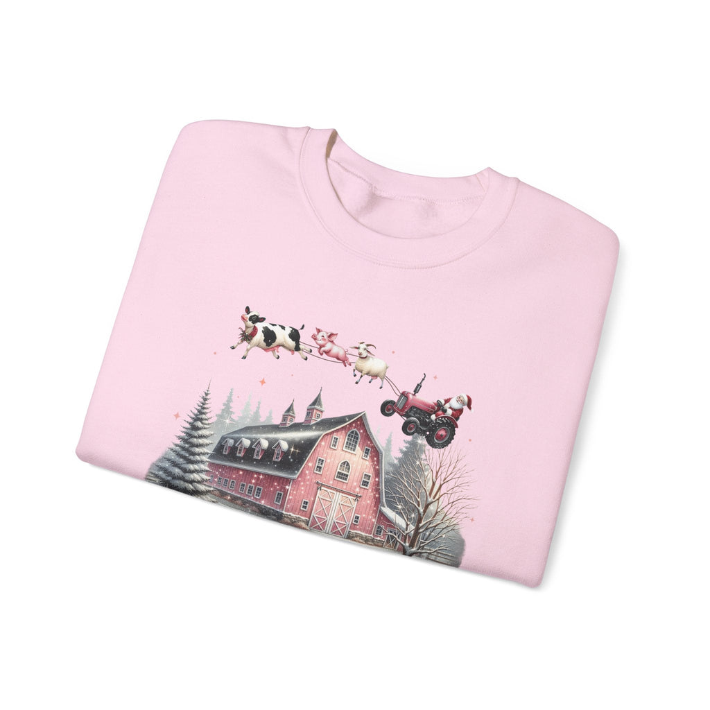 Christmas on the Farm Sweatshirt,Santa Tractor Farmhouse Tee by PopCultureByDesign36