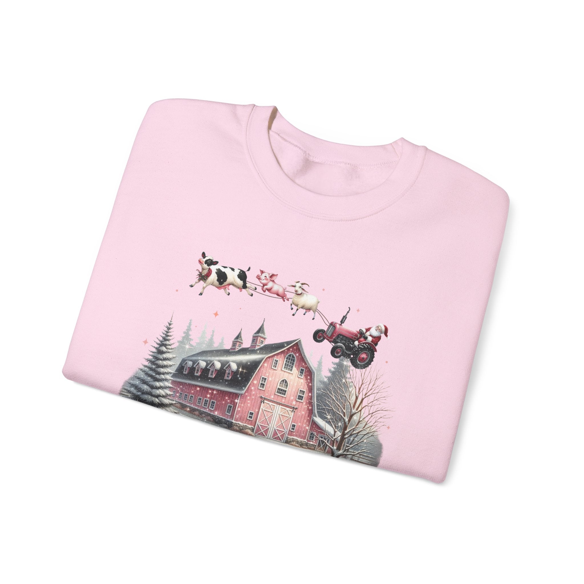 Christmas on the Farm Sweatshirt,Santa Tractor Farmhouse Tee by PopCultureByDesign36