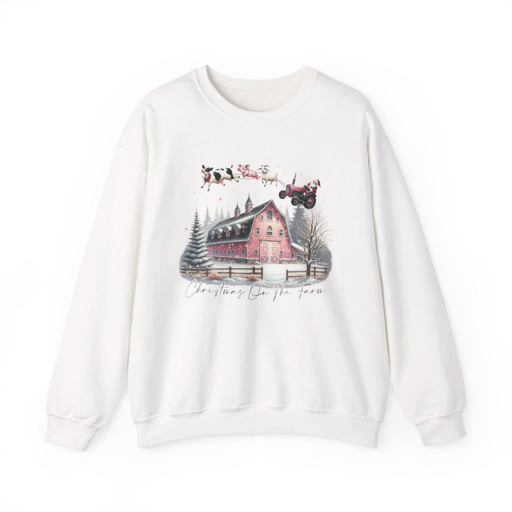Christmas on the Farm Sweatshirt,Santa Tractor Farmhouse Tee by PopCultureByDesign36