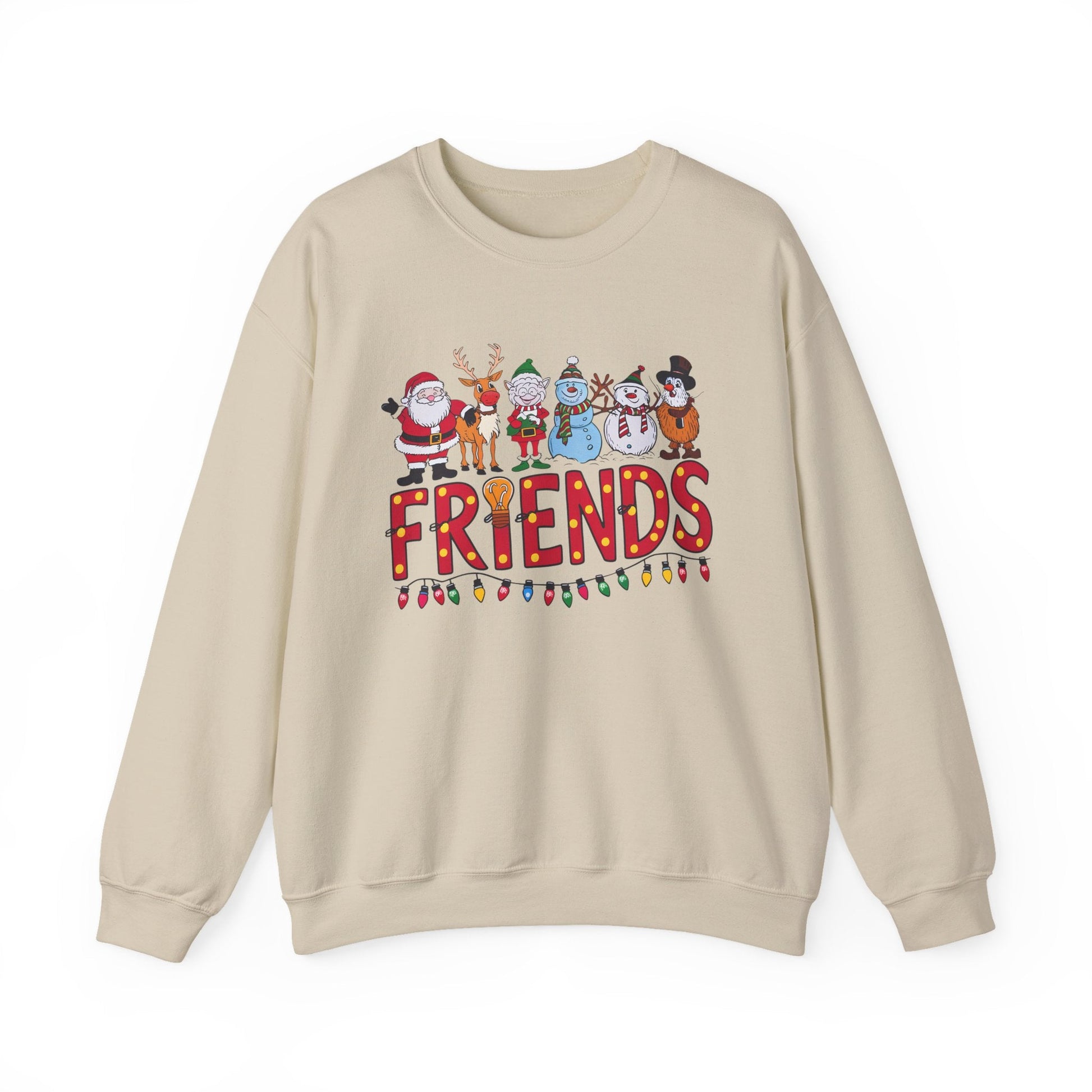 Christmas Santa and Friends Sweatshirt, Holiday Festive Top - Popbydesign