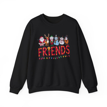 Christmas Santa and Friends Sweatshirt, Holiday Festive Top - Popbydesign