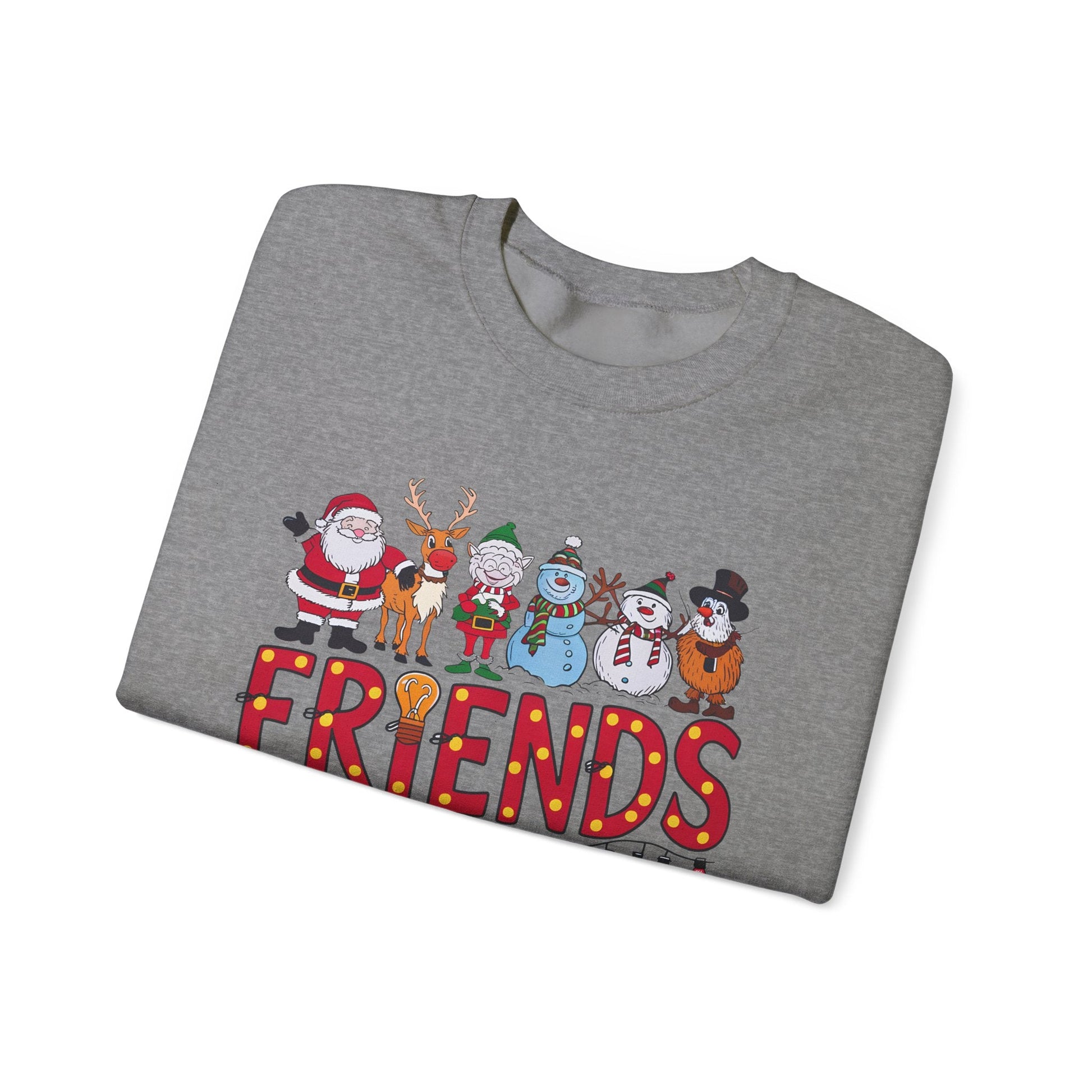 Christmas Santa and Friends Sweatshirt, Holiday Festive Top - Popbydesign