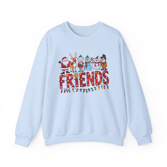 Christmas Santa and Friends Sweatshirt, Holiday Festive Top - Popbydesign