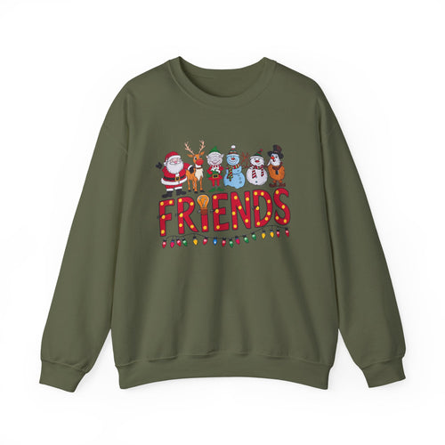 Christmas Santa and Friends Sweatshirt, Holiday Festive Top by PopCultureByDesign36