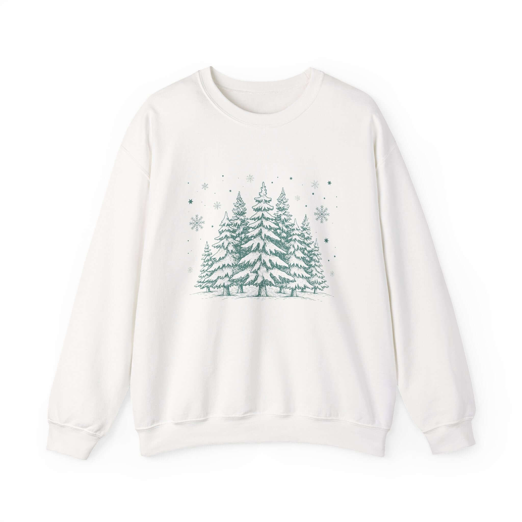 Christmas Tree Crewneck Sweatshirt, Needlework Style, Winter Top by PopCultureByDesign36