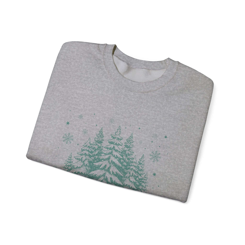 Christmas Tree Crewneck Sweatshirt, Needlework Style, Winter Top by PopCultureByDesign36