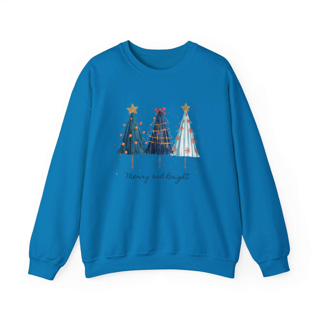 Christmas Watercolor Tree Sweatshirt, Cozy Seasonal Top by PopCultureByDesign36