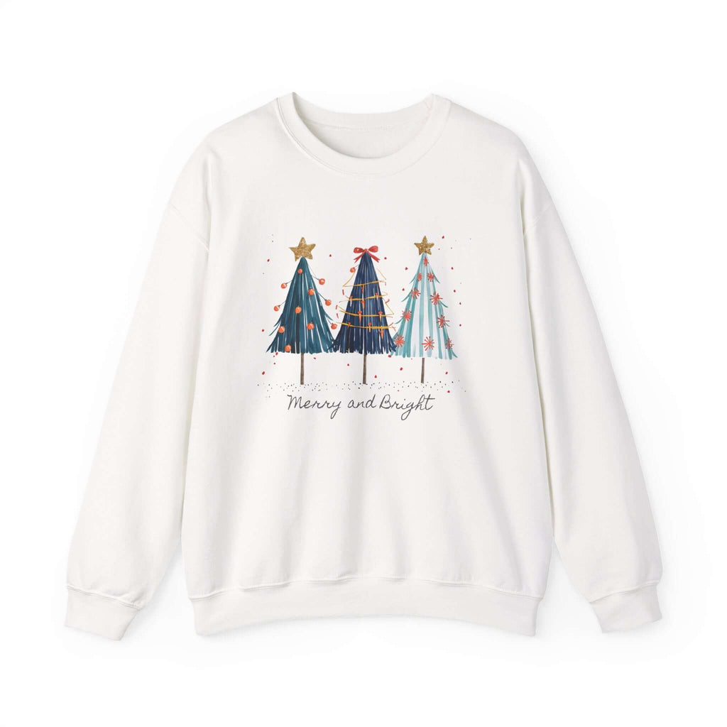 Christmas Watercolor Tree Sweatshirt, Cozy Seasonal Top by PopCultureByDesign36