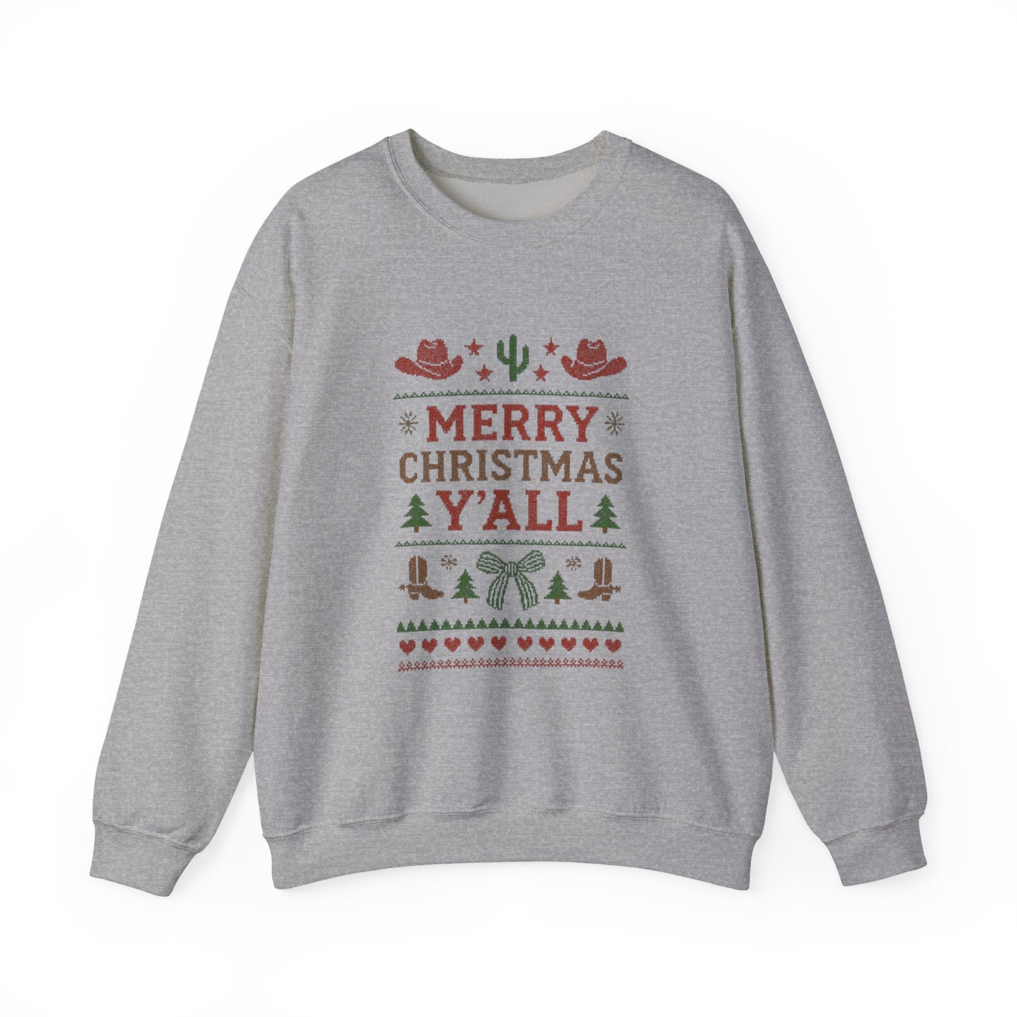 Yeehaw Holiday Sweater: Festive Ranch Crewneck for a Country Christmas by PopCultureByDesign36