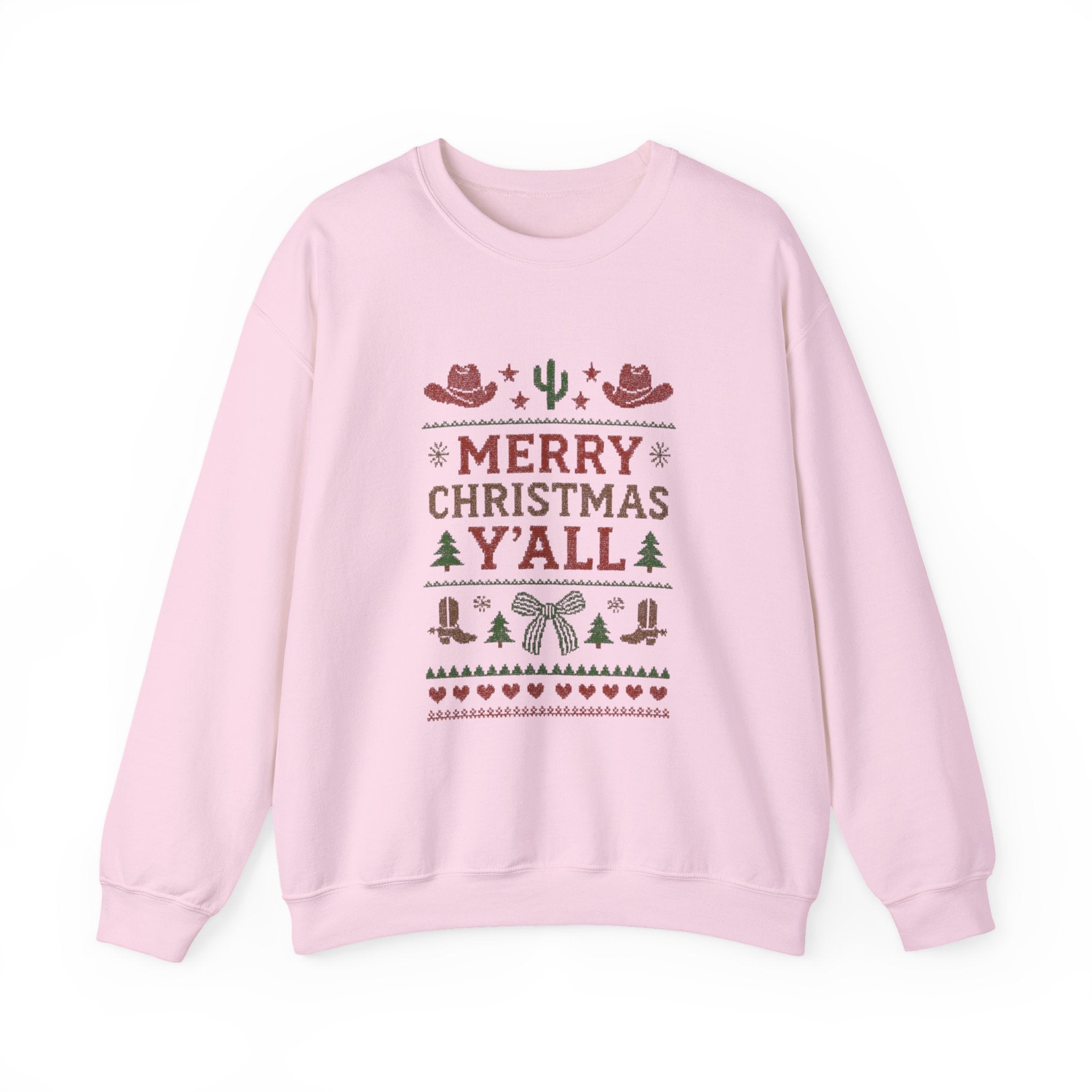Yeehaw Holiday Sweater: Festive Ranch Crewneck for a Country Christmas by PopCultureByDesign36
