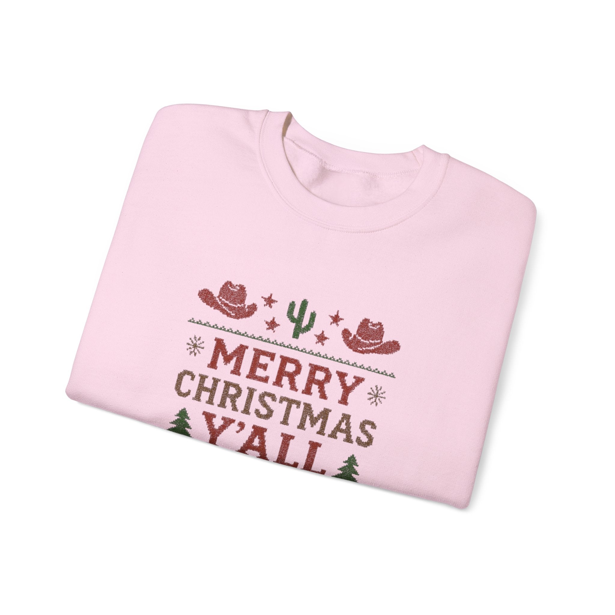 Yeehaw Holiday Sweater: Festive Ranch Crewneck for a Country Christmas by PopCultureByDesign36
