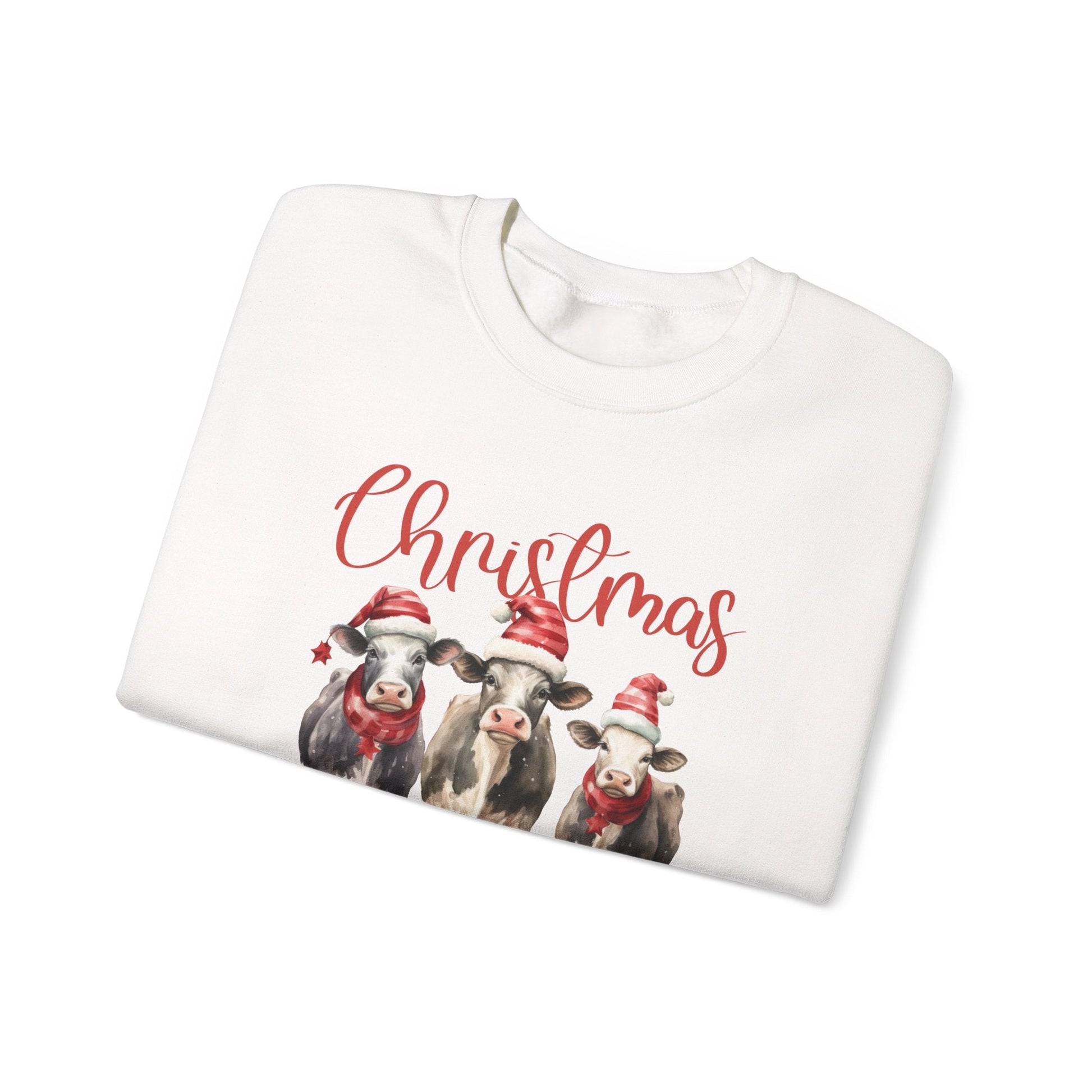 Country Farm Christmas Sweatshirt, Christmas In The Barn - Popbydesign