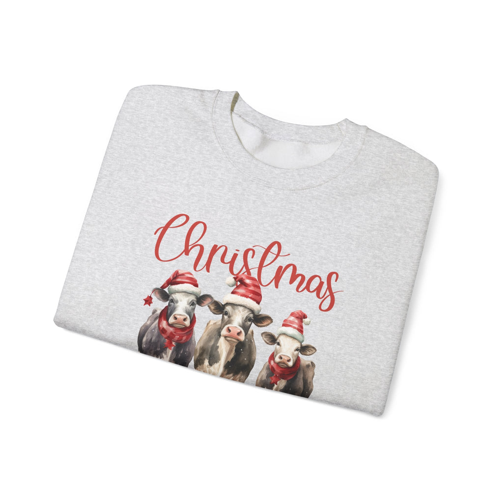 Country Farm Christmas Sweatshirt, Christmas In The Barn by PopCultureByDesign36
