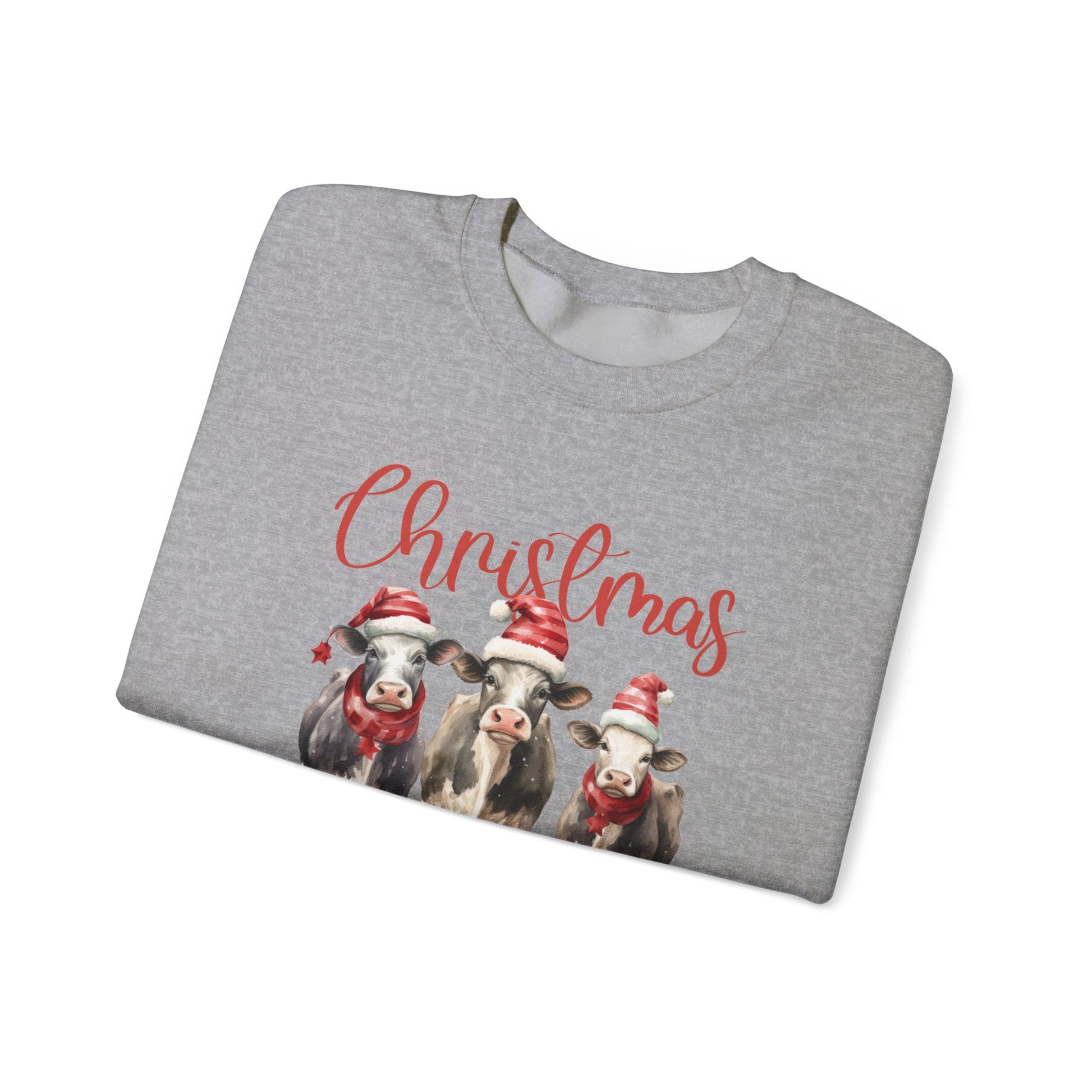 Country Farm Christmas Sweatshirt, Christmas In The Barn - Popbydesign