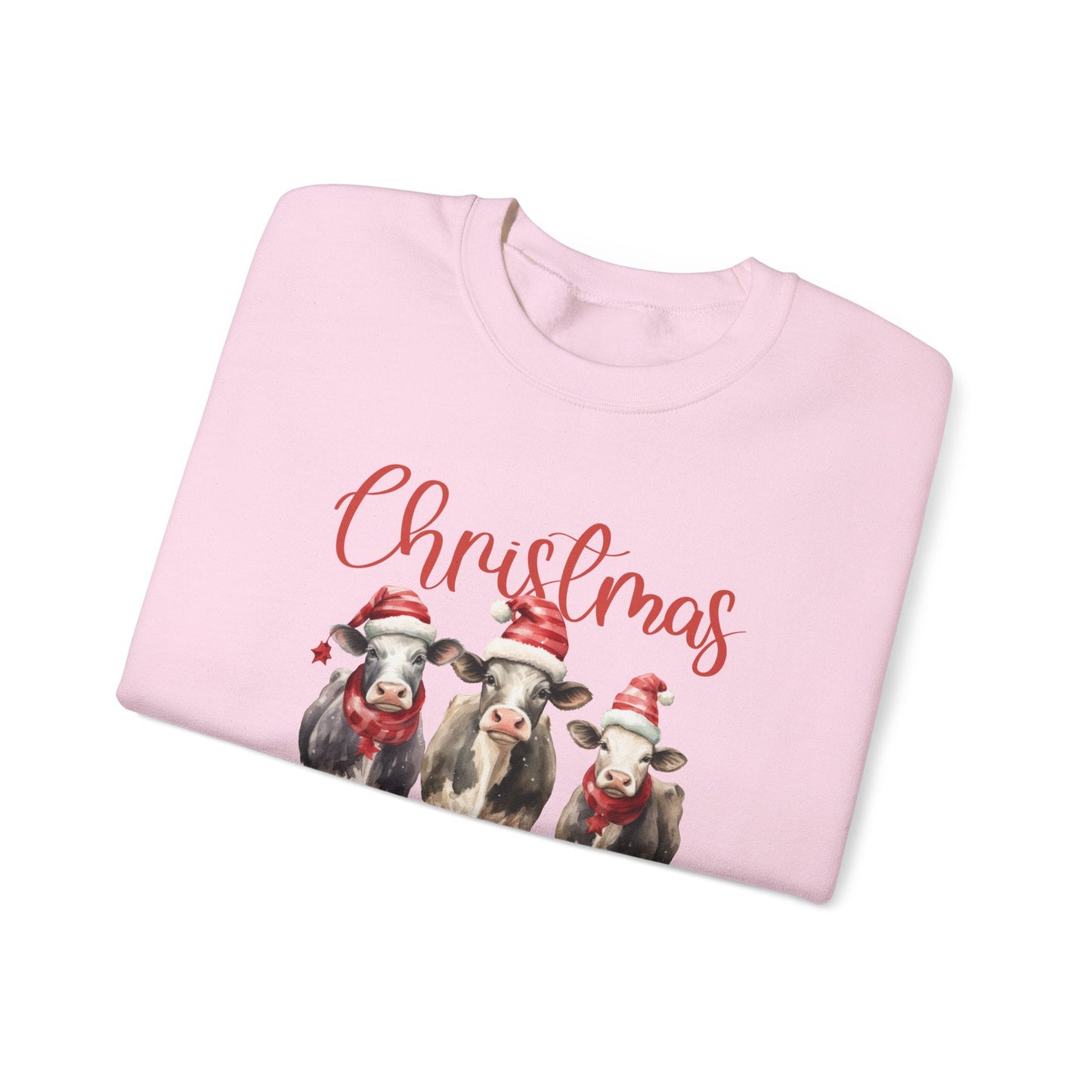 Country Farm Christmas Sweatshirt, Christmas In The Barn - Popbydesign