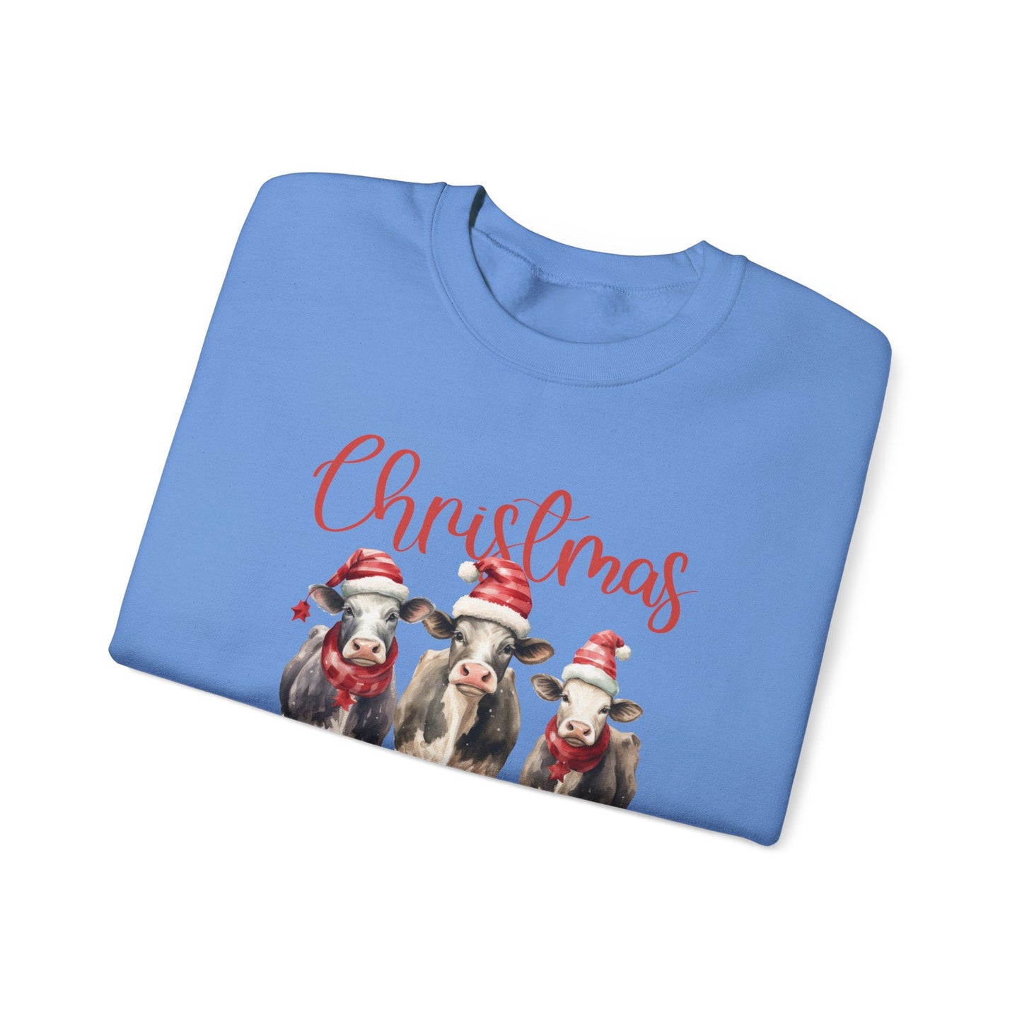 Country Farm Christmas Sweatshirt, Christmas In The Barn - Popbydesign