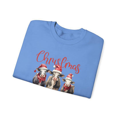 Country Farm Christmas Sweatshirt, Christmas In The Barn - Popbydesign
