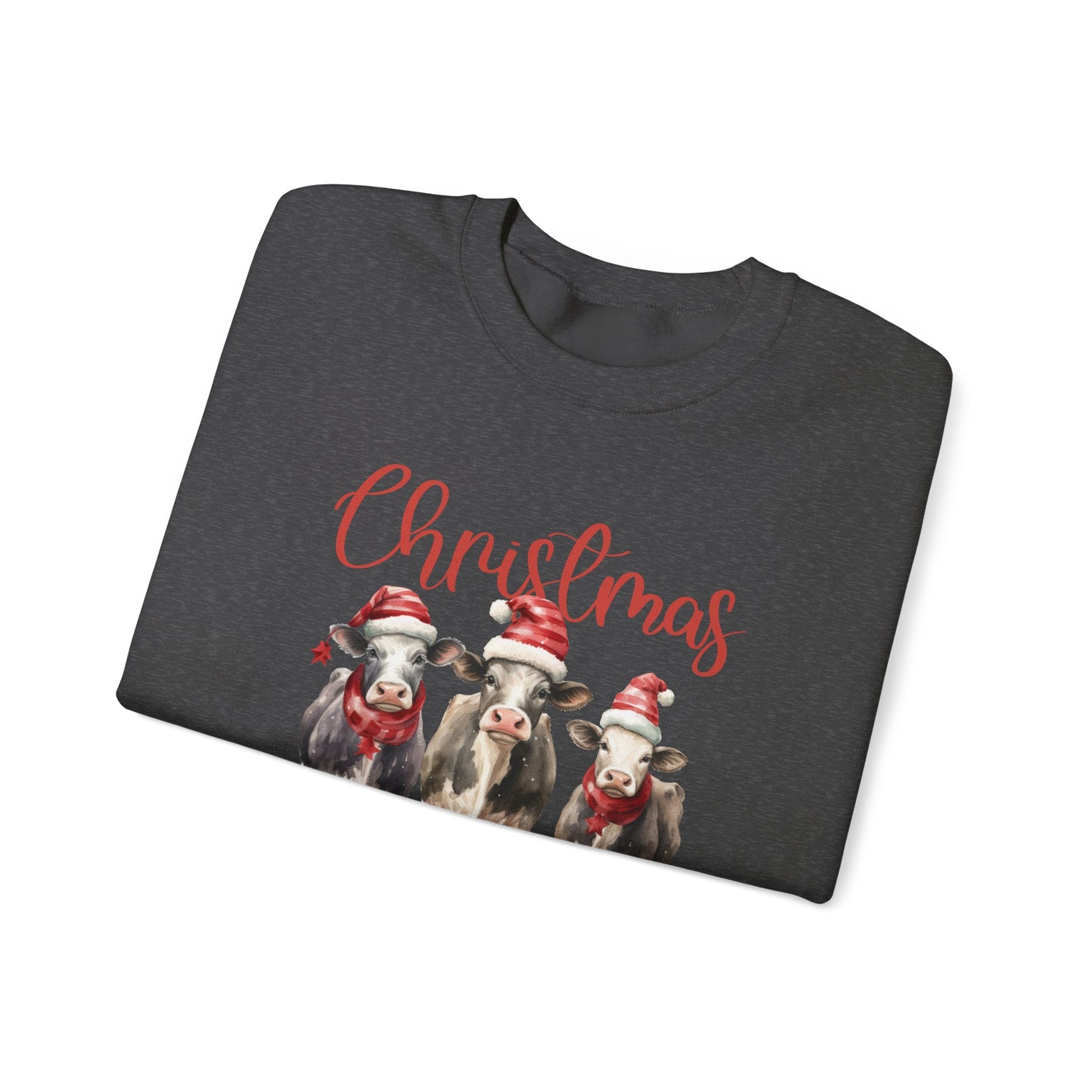 Country Farm Christmas Sweatshirt, Christmas In The Barn - Popbydesign