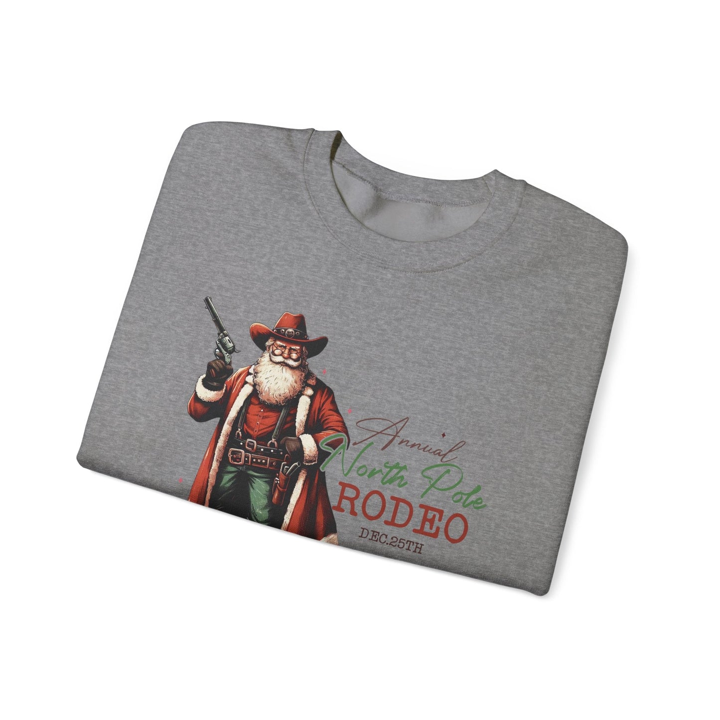Cowboy Santa Sweatshirt, Horseback Santa Clause, Rodeo Santa - Popbydesign