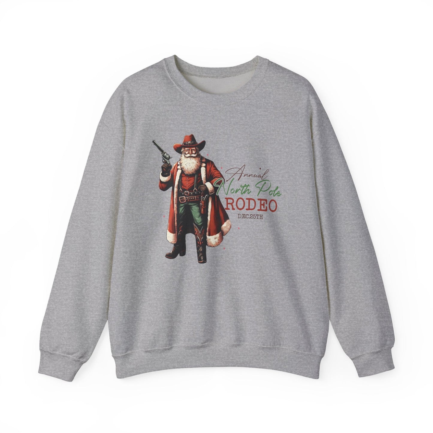 Cowboy Santa Sweatshirt, Horseback Santa Clause, Rodeo Santa - Popbydesign