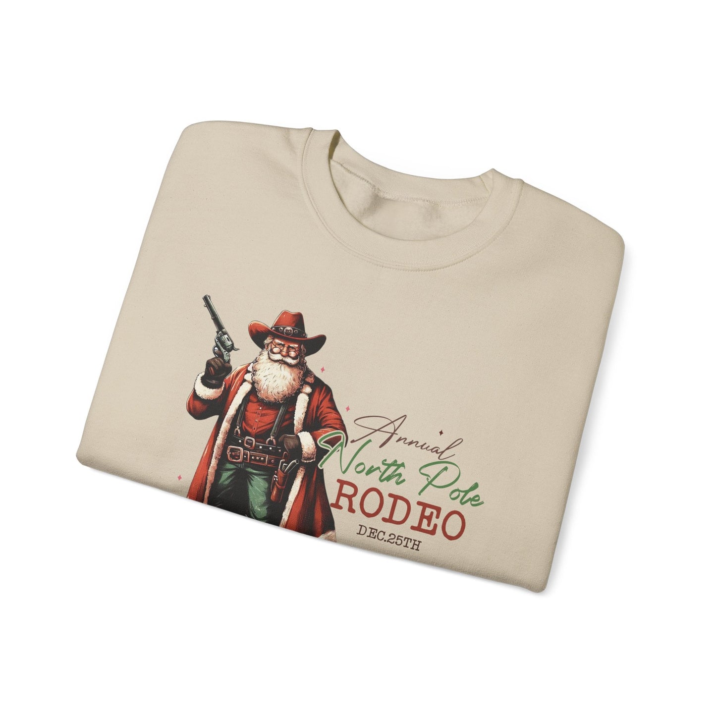 Cowboy Santa Sweatshirt, Horseback Santa Clause, Rodeo Santa - Popbydesign