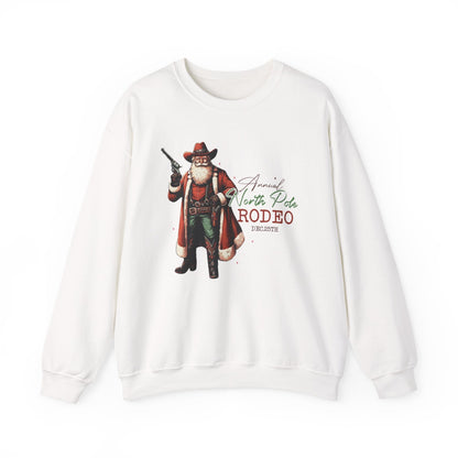 Cowboy Santa Sweatshirt, Horseback Santa Clause, Rodeo Santa - Popbydesign