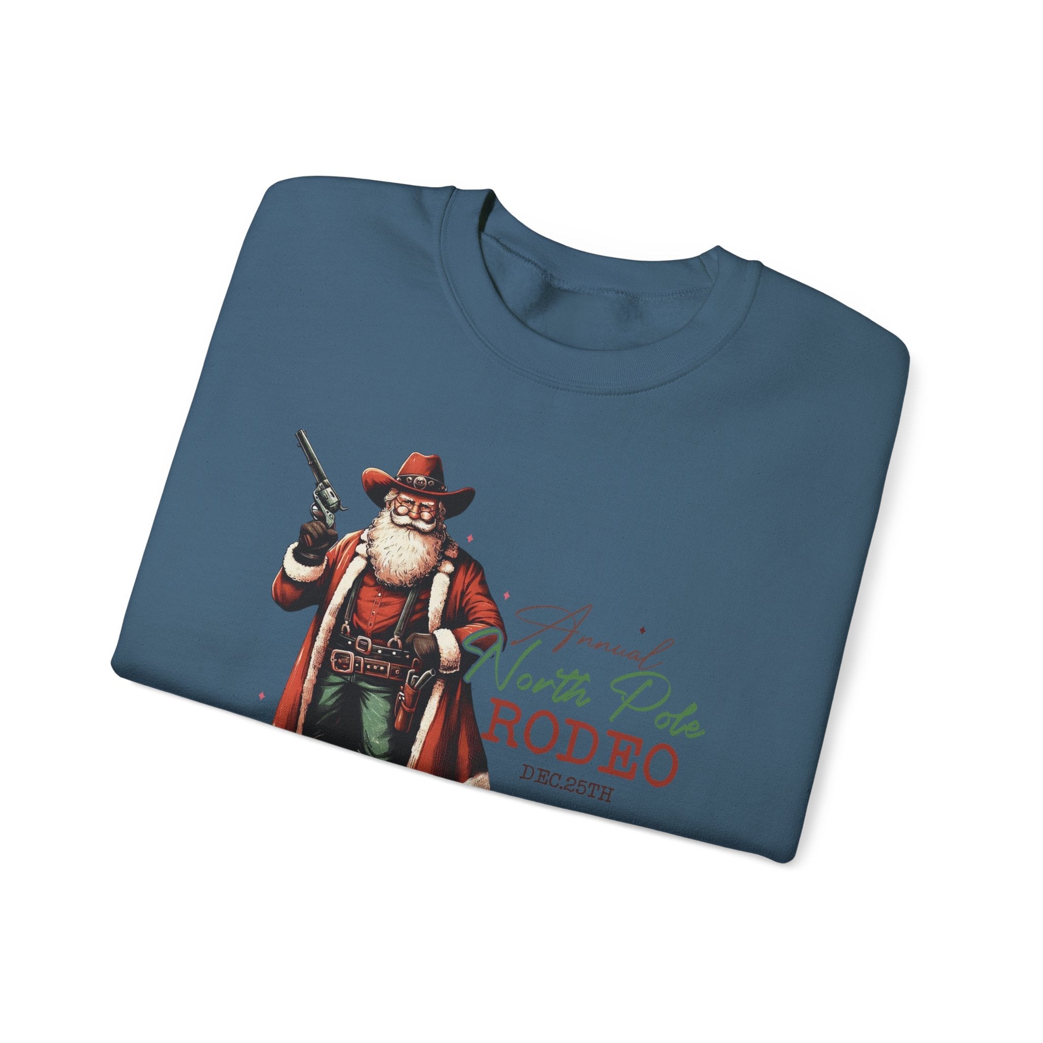 Cowboy Santa Sweatshirt, Horseback Santa Clause, Rodeo Santa by PopCultureByDesign36
