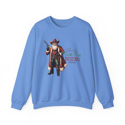 Cowboy Santa Sweatshirt, Horseback Santa Clause, Rodeo Santa - Popbydesign