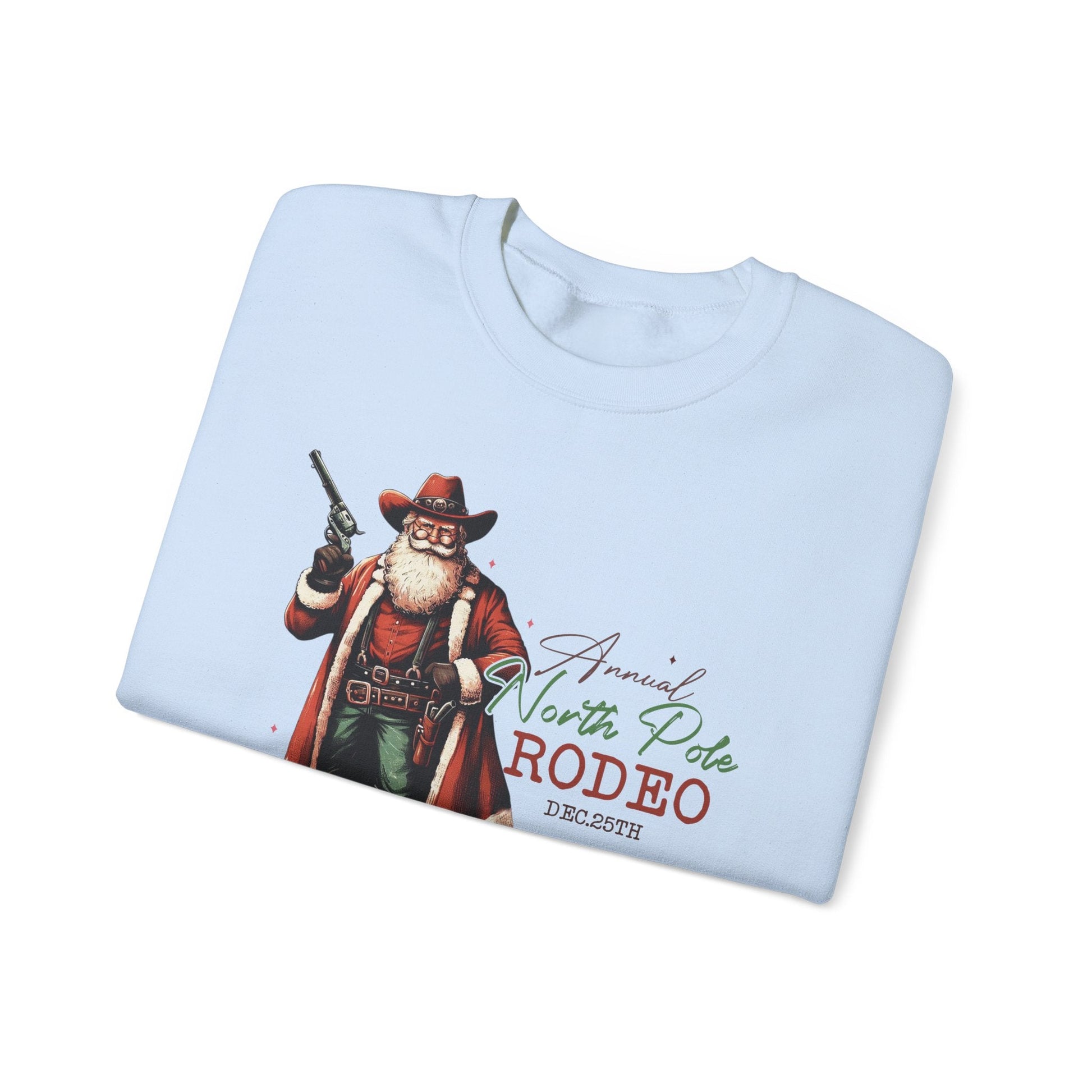 Cowboy Santa Sweatshirt, Horseback Santa Clause, Rodeo Santa - Popbydesign