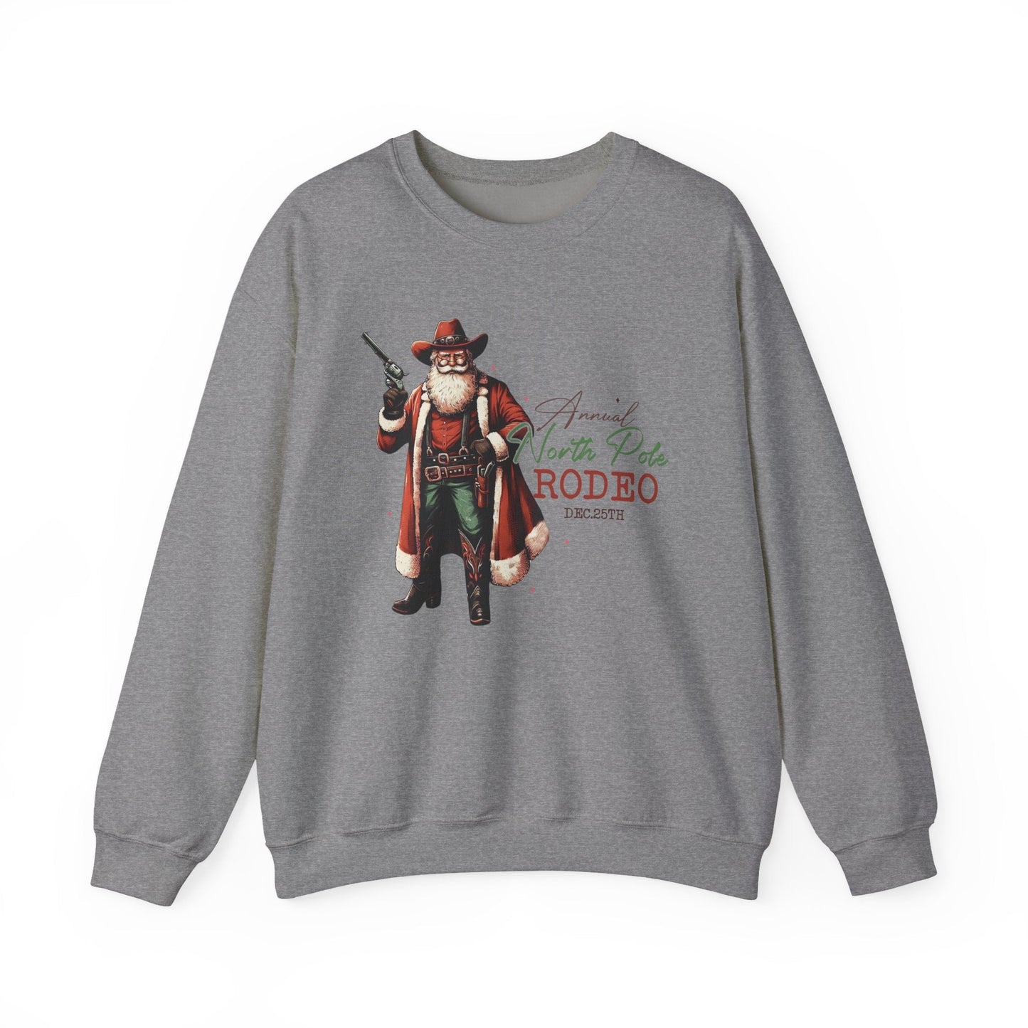 Cowboy Santa Sweatshirt, Horseback Santa Clause, Rodeo Santa - Popbydesign
