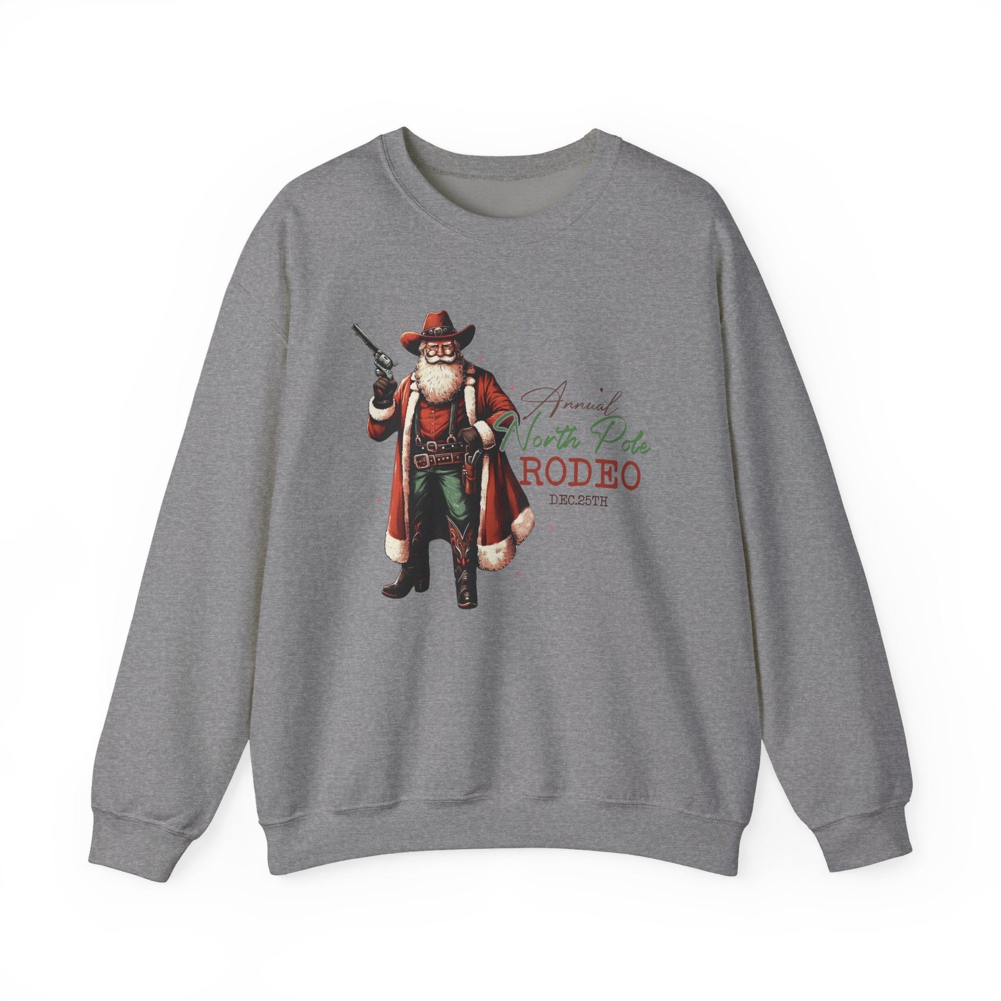 Cowboy Santa Sweatshirt, Horseback Santa Clause, Rodeo Santa - Popbydesign