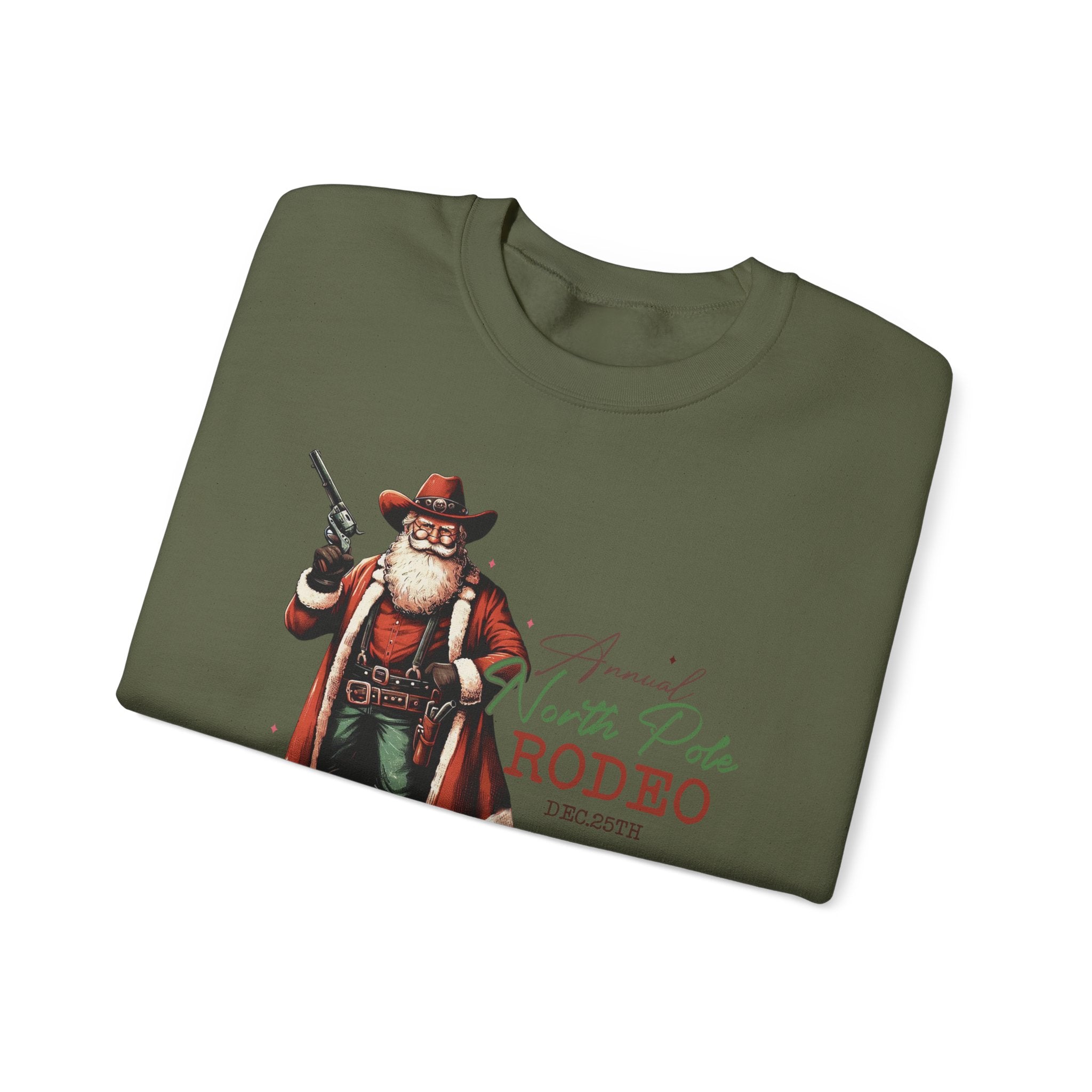 Cowboy Santa Sweatshirt, Horseback Santa Clause, Rodeo Santa by PopCultureByDesign36