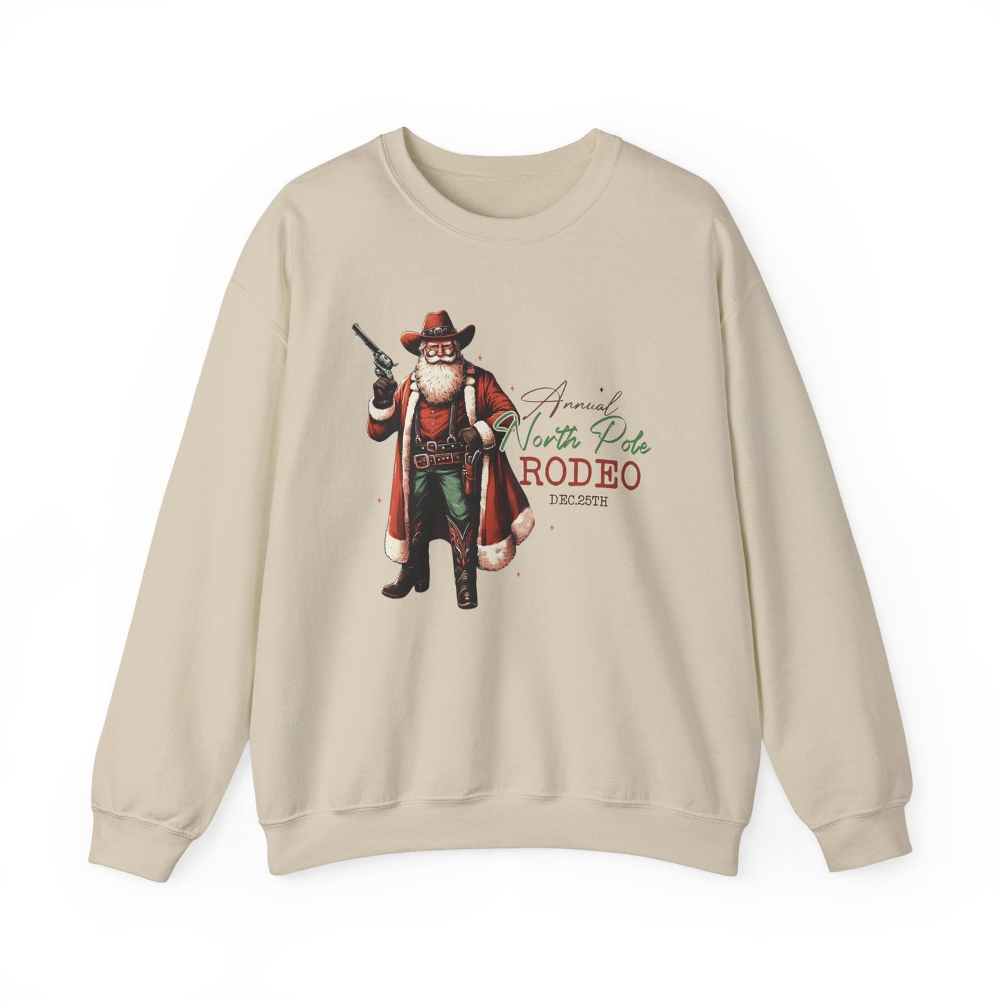 Cowboy Santa Sweatshirt, Horseback Santa Clause, Rodeo Santa - Popbydesign