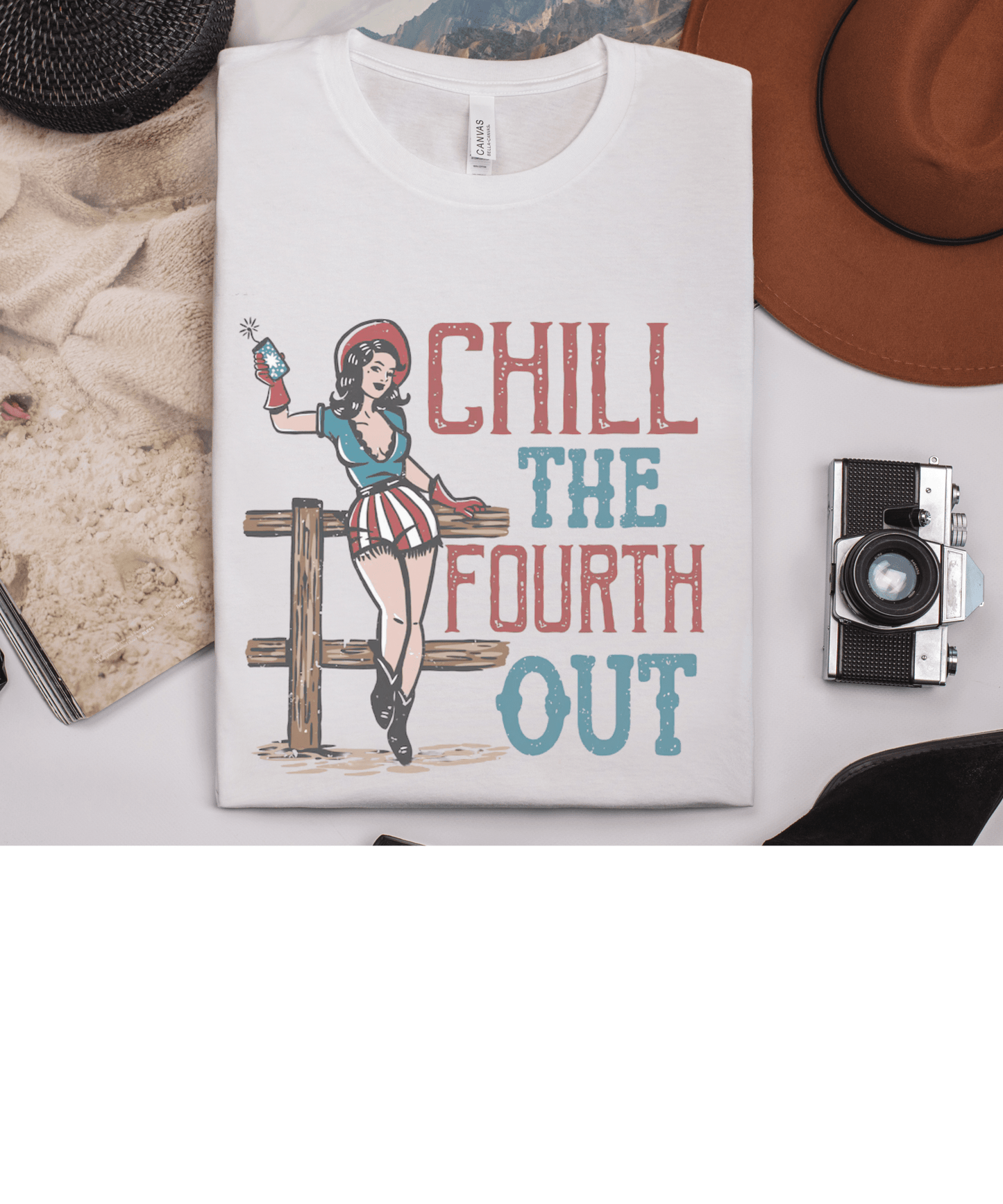 Cowgirl July 4th Retro Shirt, 4th of July Boho Independence Day Tee - Popbydesign