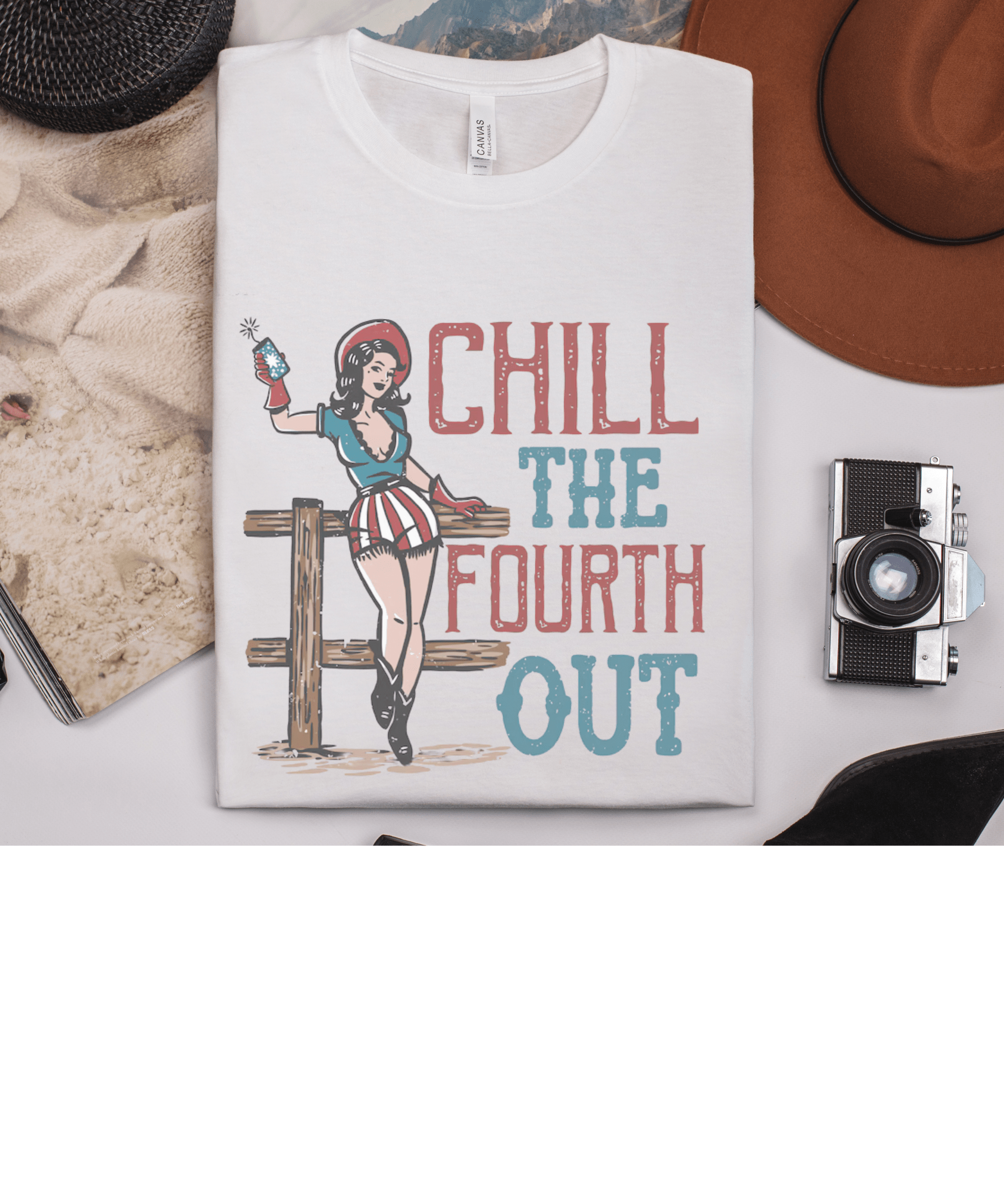 Cowgirl July 4th Retro Shirt, 4th of July Boho Independence Day Tee - Popbydesign