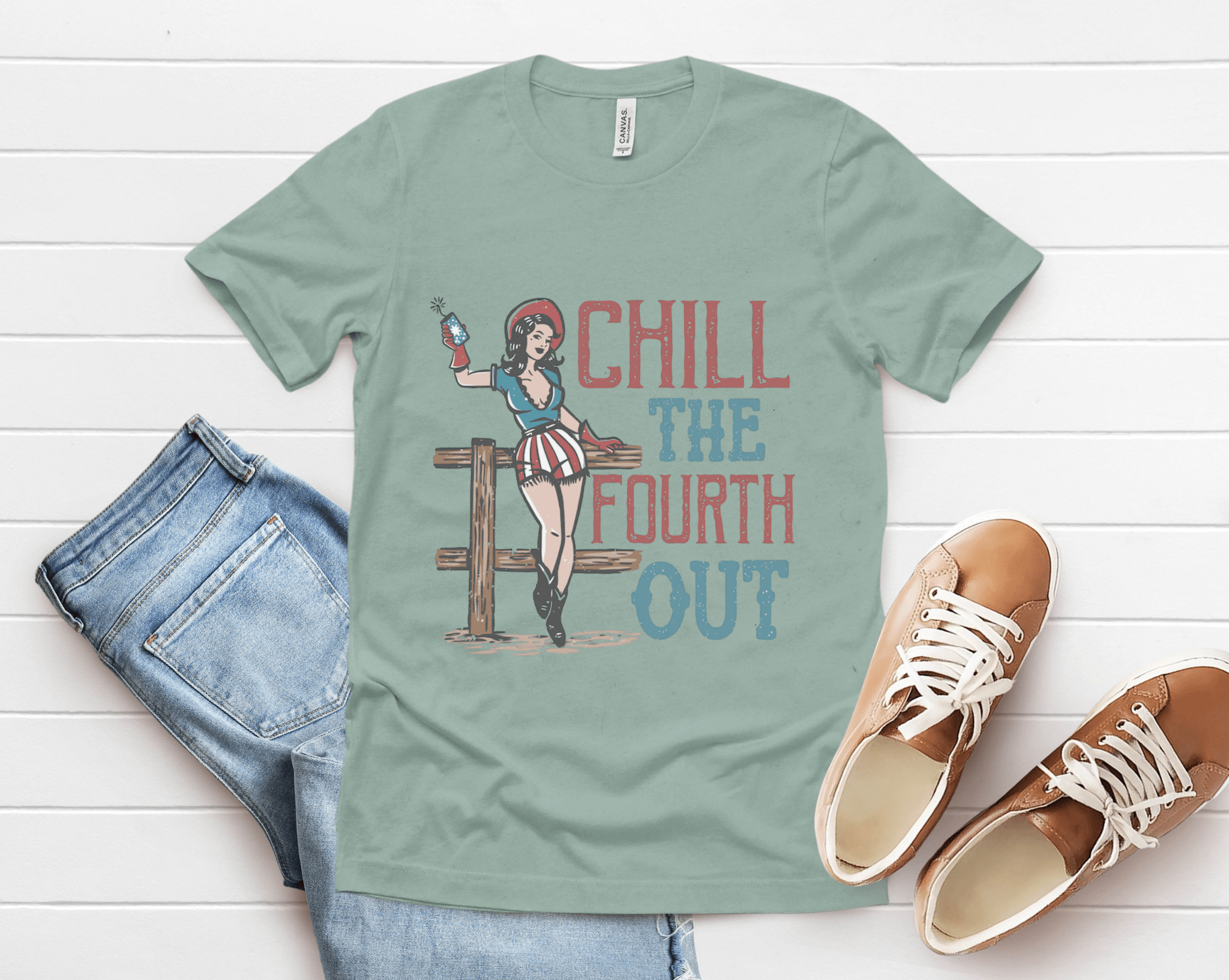 Cowgirl July 4th Retro Shirt, 4th of July Boho Independence Day Tee by PopCultureByDesign36