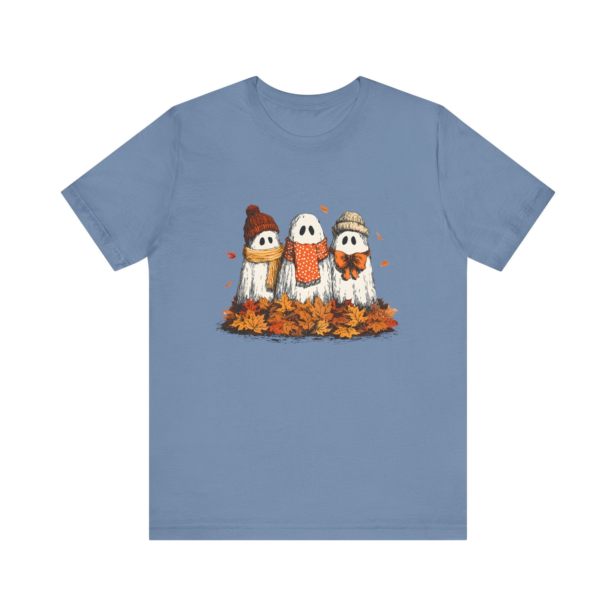 Cute Fall Ghosts Tee, Halloween T-Shirt, Ghost Graphic Tee by PopCultureByDesign36