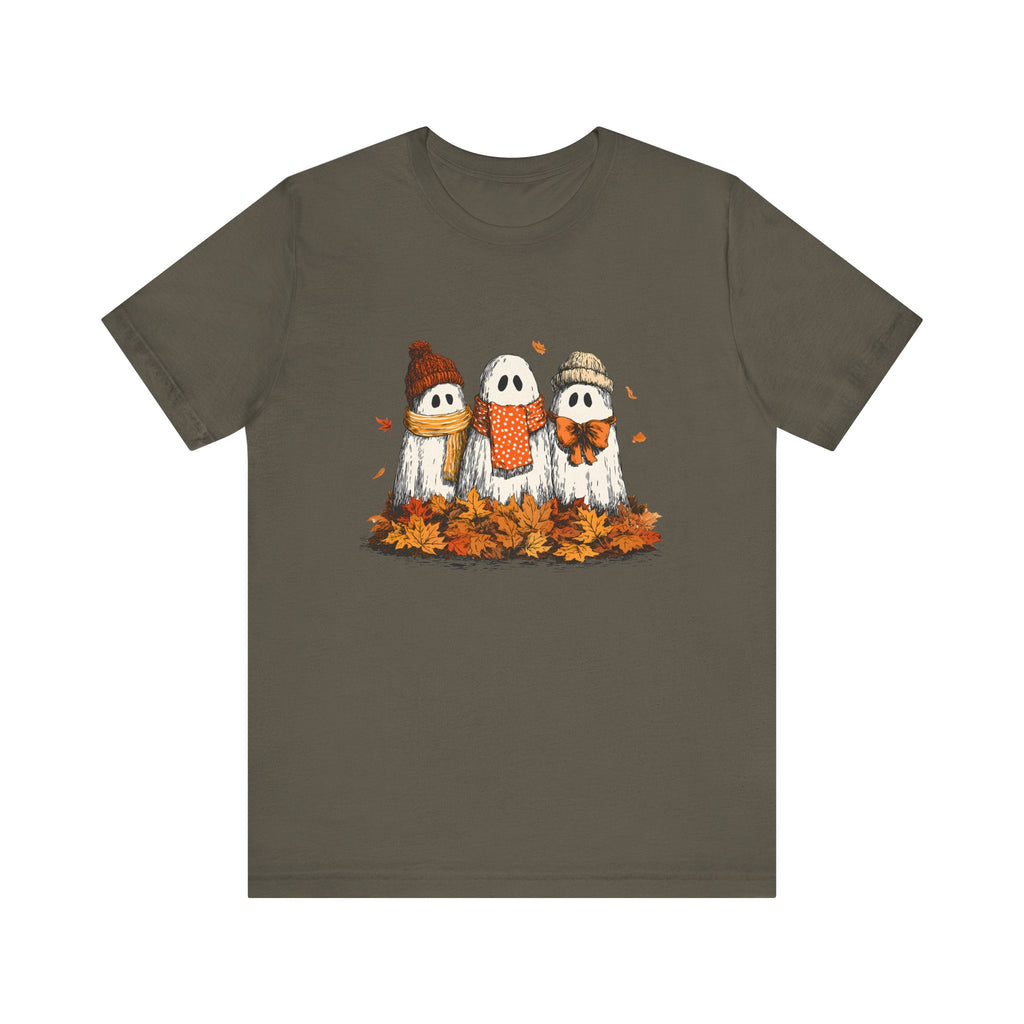 Cute Fall Ghosts Tee, Halloween T-Shirt, Ghost Graphic Tee by PopCultureByDesign36