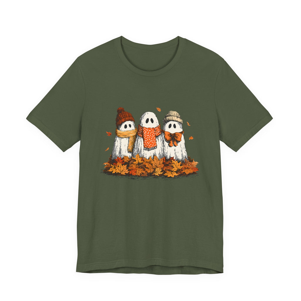 Cute Fall Ghosts Tee, Halloween T-Shirt, Ghost Graphic Tee by PopCultureByDesign36