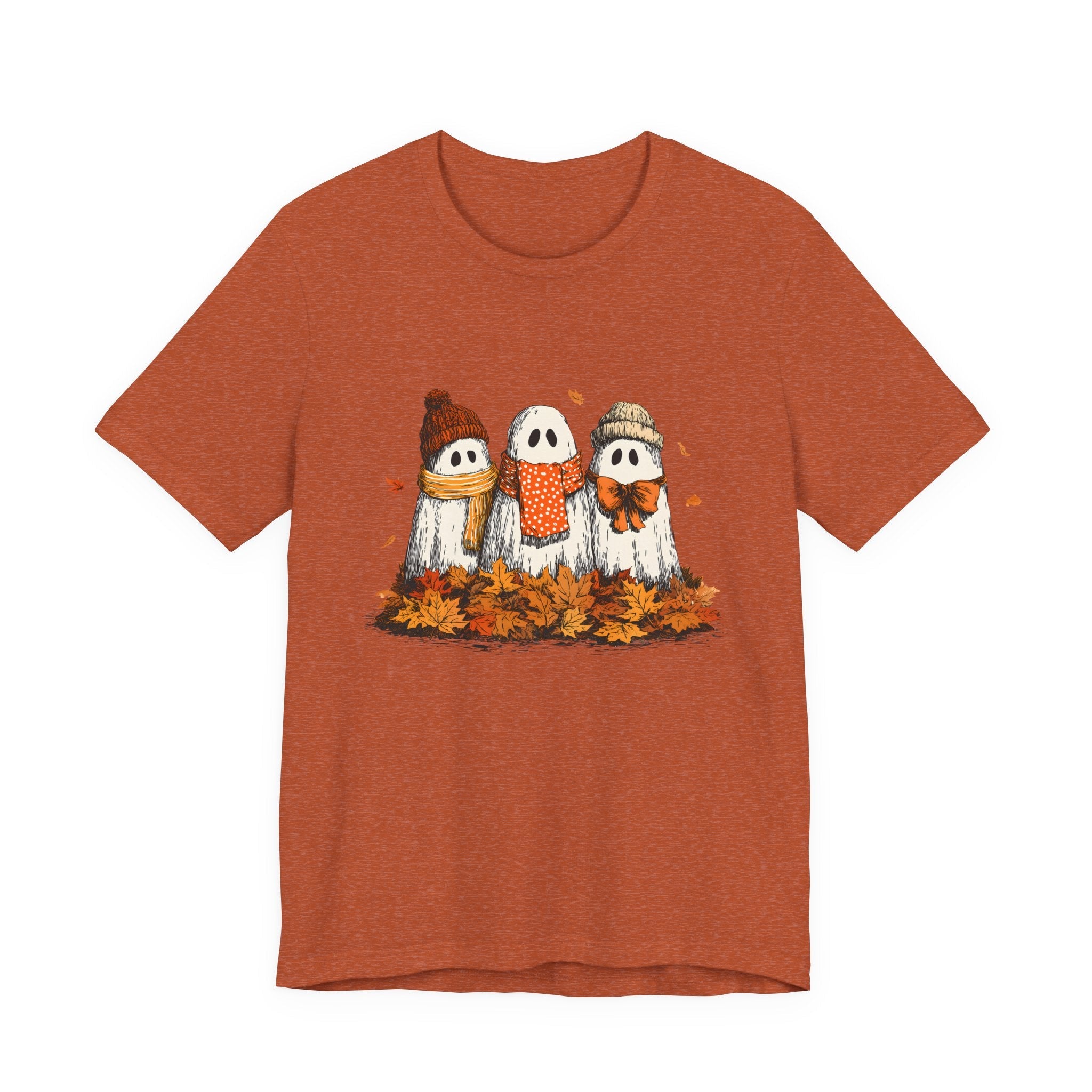 Cute Fall Ghosts Tee, Halloween T-Shirt, Ghost Graphic Tee by PopCultureByDesign36