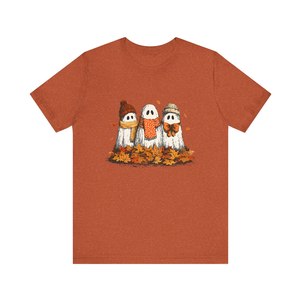 Cute Fall Ghosts Tee, Halloween T-Shirt, Ghost Graphic Tee by PopCultureByDesign36