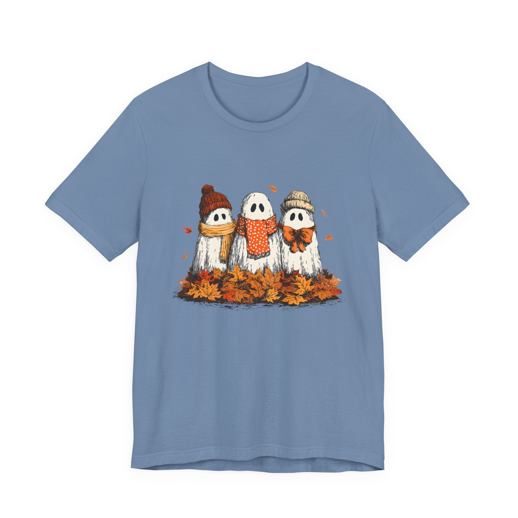 Cute Fall Ghosts Tee, Halloween T-Shirt, Ghost Graphic Tee by PopCultureByDesign36