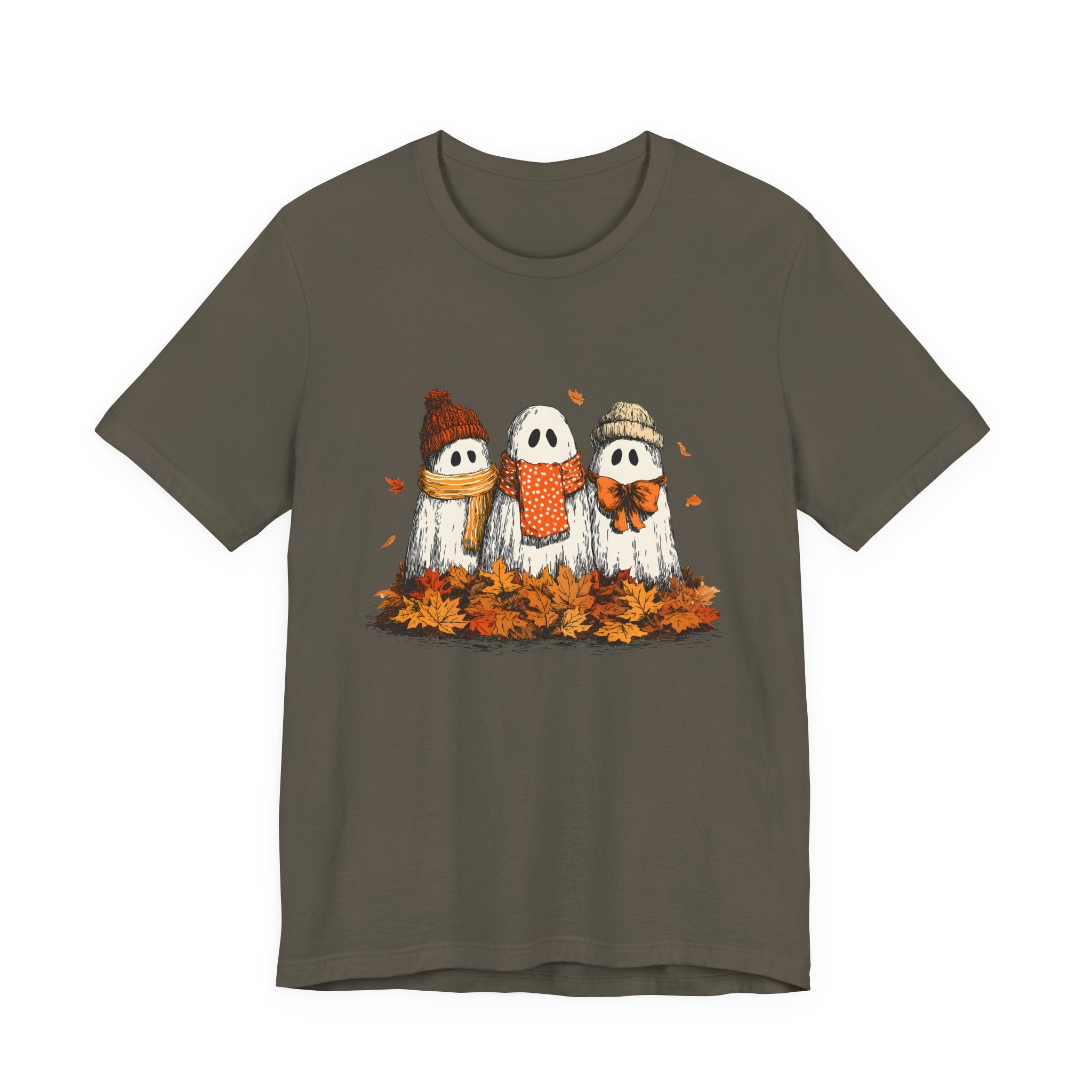 Cute Fall Ghosts Tee, Halloween T-Shirt, Ghost Graphic Tee by PopCultureByDesign36