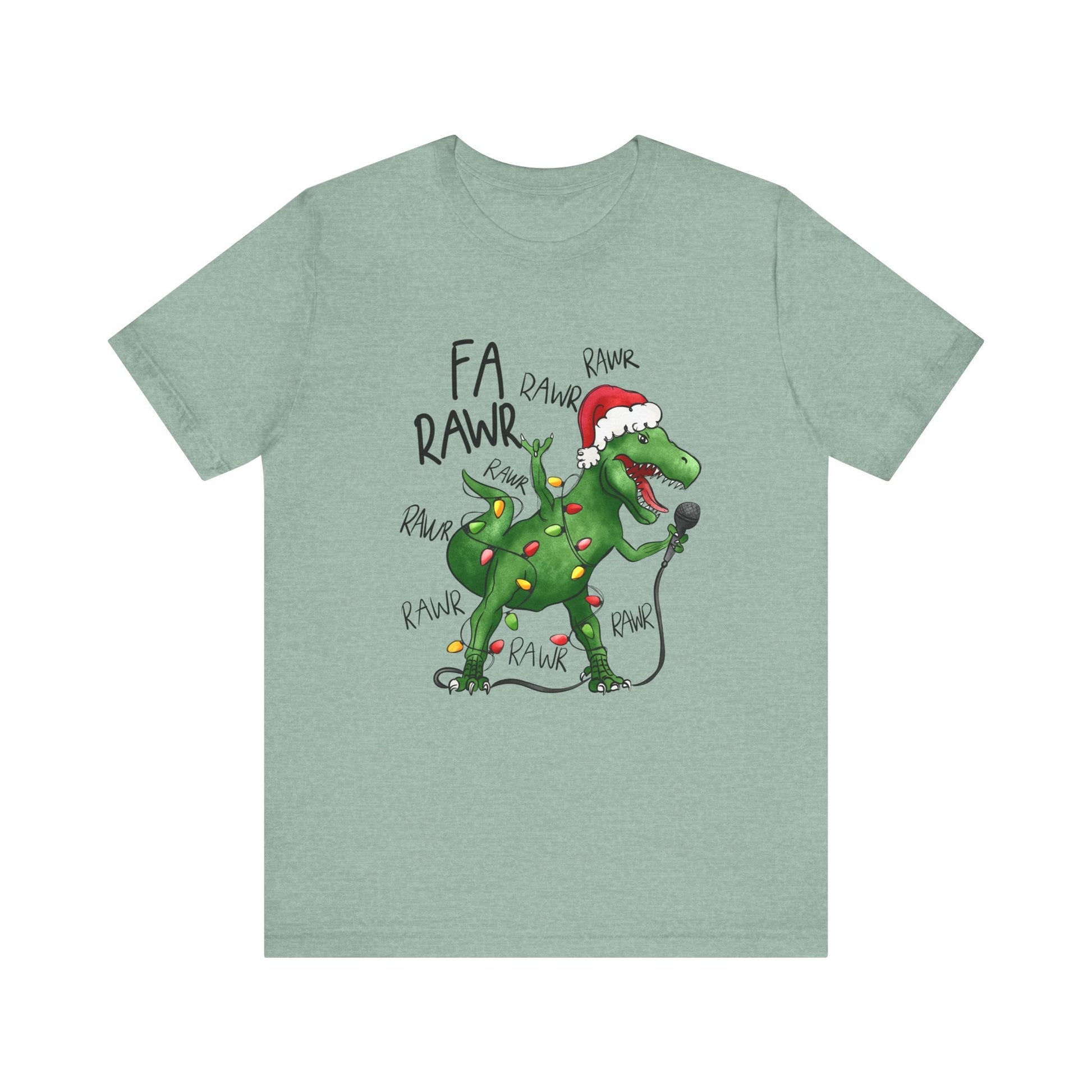 Dinosaur Karaoke Christmas Music Shirt, Christmas Music Tee - Popbydesign