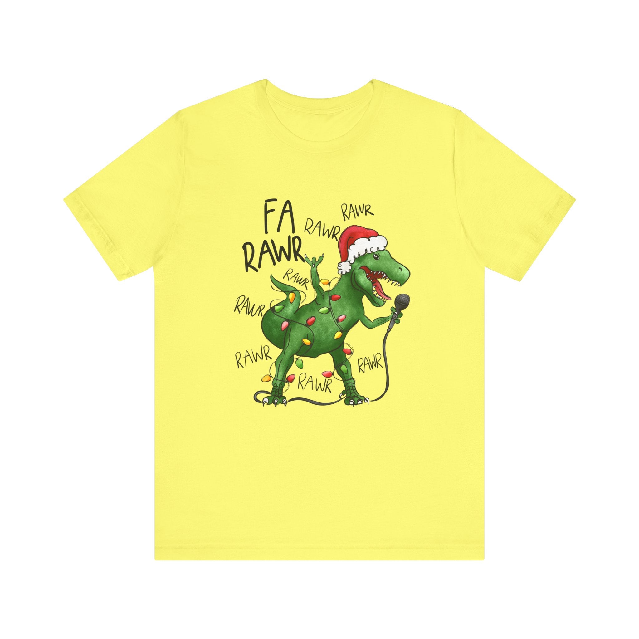 Dinosaur Karaoke Christmas Music Shirt, Christmas Music Tee by Printify