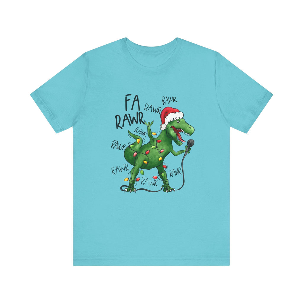 Dinosaur Karaoke Christmas Music Shirt, Christmas Music Tee by Printify