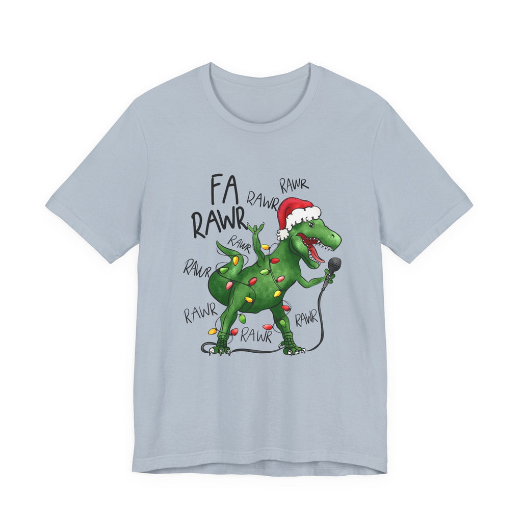 Dinosaur Karaoke Christmas Music Shirt, Christmas Music Tee by Printify